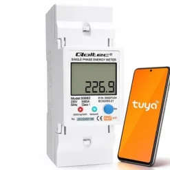 Qoltec Licznik energii DIN Wi-Fi TUYA 230V 60A
