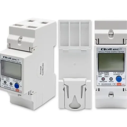 Qoltec Licznik energii DIN Wi-Fi TUYA 230V 60A