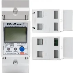 QOLTEC LICZNIK ENERGII 230V TUYA WIFI LCD NA SZYNĘ DIN