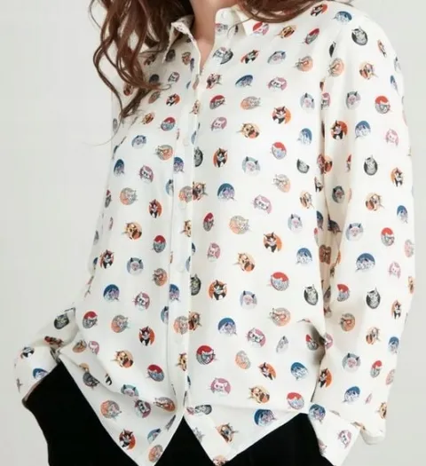 2QQ/ TU CLOTHING NOWA BLUZKA KOSZULA KOTY WISKOZA 44 XXL