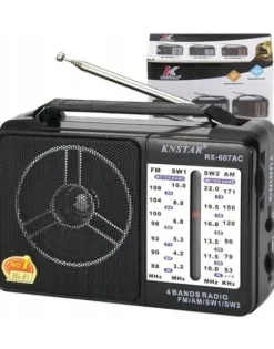 RADIO KUCHENNE 230V PRZENOŚNE BUDOWLANE NA BATERIE R20 FM AM SW