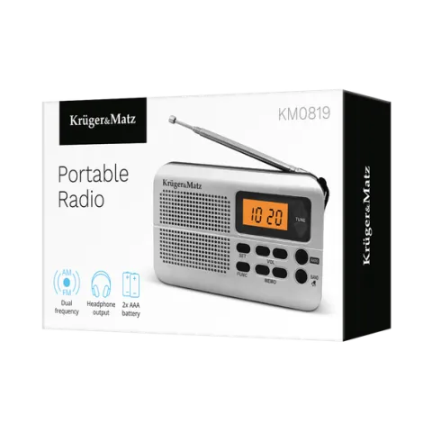 Radio przenośne FM AM JACK na baterie KrugerMatz
