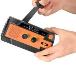 RADIO PRZENOŚNE SOLARNE KORBKA ALARM DYNAMO AWARYJNE LATARKA POWERBANK 4000