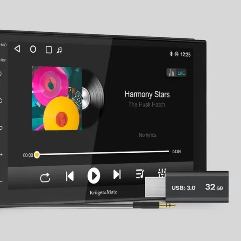 Radio Samochodowe Kruger&Matz CarPlay/AndroidAuto 7” 2DIN Bluetooth USB AUX