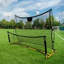 Rebounder trenażer piłkarski dwustronny bramka rama treningowa 220x110 cm