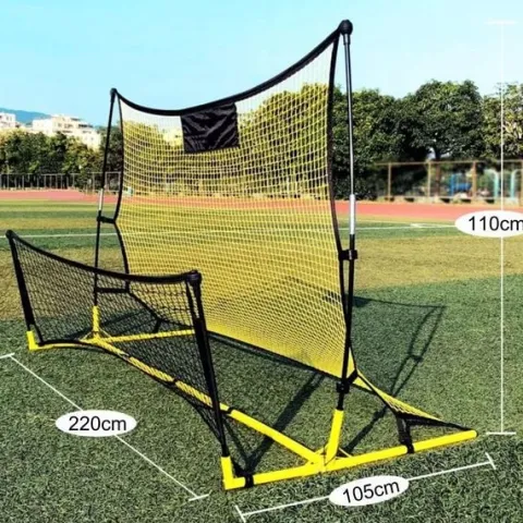 Rebounder trenażer piłkarski dwustronny bramka rama treningowa 220x110 cm