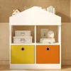 Regał domek na zabawki organizer przegrody szafka książki biały loft 64 cm