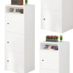 Regał industrialny stojący biały 138 cm
