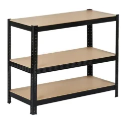 Regał magazynowy metalowy czarny 2w1 5 jasnych półek 180x90x40 cm