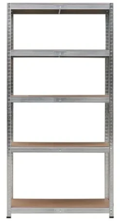 Regał magazynowy metalowy 2w1, 5 półek 150x75x30 cm