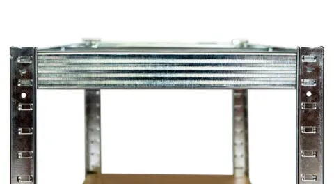 Regał magazynowy metalowy 2w1, 5 półek 180x90x40 cm