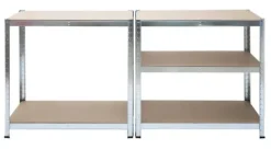 Regał magazynowy metalowy 2w1, 5 półek 180x90x40 cm