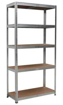 Regał magazynowy metalowy 2w1, 5 półek 180x90x40 cm