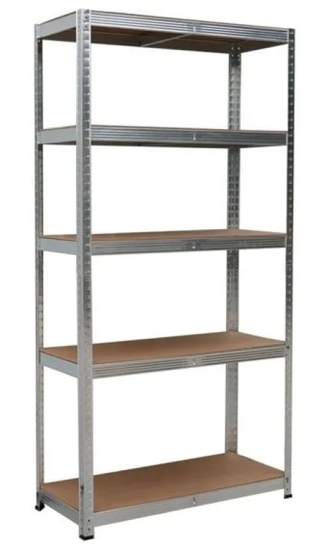 Regał magazynowy metalowy 2w1, 5 półek 180x90x40 cm