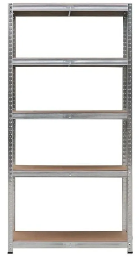 Regał magazynowy metalowy 2w1, 5 półek 180x90x40 cm