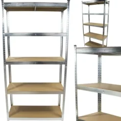 Regał magazynowy stalowy 180 cm – 5 półek, mocny, do garażu, piwnicy, udźwig 875 kg, RM-033-1