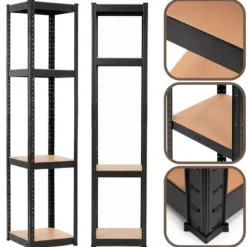 Regał magazynowy 180x40x40 cm 4-poziomowy do garażu, przechowywania 400 kg