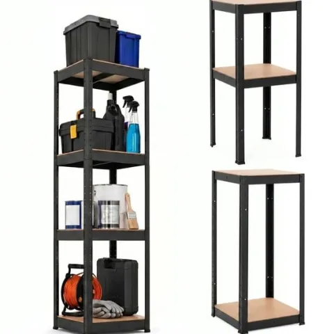 Regał magazynowy 180x40x40 cm 4-poziomowy do garażu, przechowywania 400 kg
