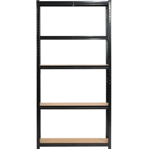 Regał metalowy do garażu piwnicy magazynowy 90x30x180 cm czarny