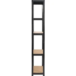 Regał metalowy do garażu piwnicy magazynowy 90x30x180 cm czarny