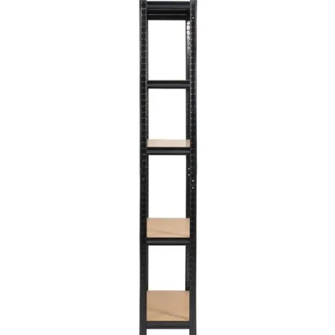 Regał metalowy do garażu piwnicy magazynowy 90x30x180 cm czarny