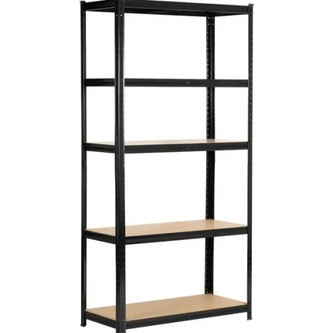 Regał metalowy do garażu piwnicy magazynowy zestaw 2 sz. 90x40x180 czarny