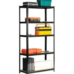 Regał metalowy do garażu piwnicy magazynowy zestaw 2 sz. 90x40x180 czarny