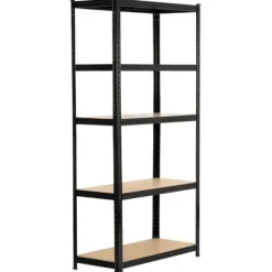 Regał metalowy do garażu piwnicy magazynowy zestaw 2 sz. 90x40x180 czarny