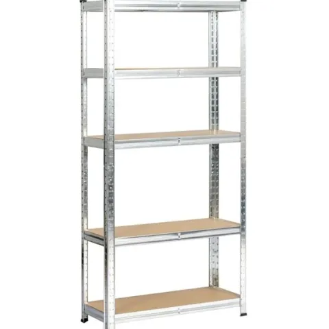 Regał metalowy do garażu piwnicy magazynowy zestaw 2 sz. 70x30x154 srebrny