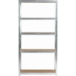 Regał metalowy do garażu piwnicy magazynowy zestaw 2 sz. 90x40x180 srebrny