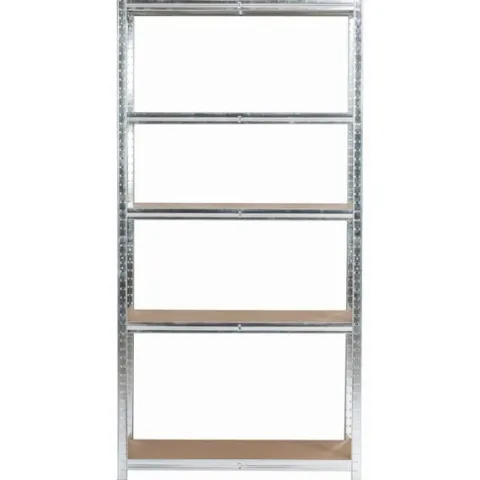 Regał metalowy do garażu piwnicy magazynowy zestaw 2 sz. 90x40x180 srebrny