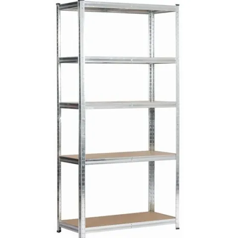 Regał metalowy do garażu piwnicy magazynowy zestaw 2 sz. 90x40x180 srebrny