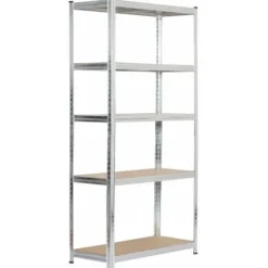 Regał metalowy do garażu piwnicy magazynowy 90x40x180 cm srebrny