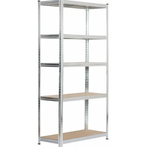 Regał metalowy do garażu piwnicy magazynowy 90x40x180 cm srebrny