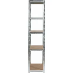 Regał metalowy do garażu piwnicy magazynowy 90x40x180 cm srebrny