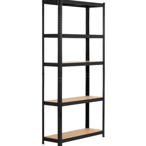 Regał metalowy do garażu piwnicy magazynowy zestaw 2 sz. 90x30x180 czarny