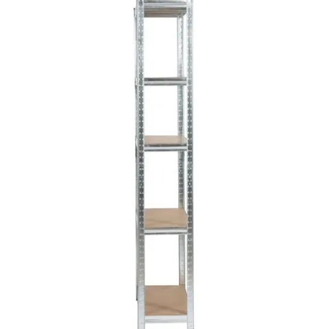 Regał metalowy do garażu piwnicy magazynowy zestaw 2 sz. 90x30x180 srebrny