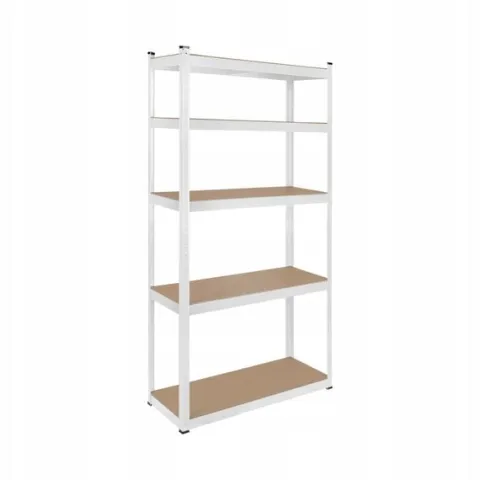 Regał metalowy magazynowy 5 półek 180x90x40 biały do 750 kg