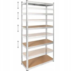 Regał metalowy magazynowy 5 półek 180x90x40 biały do 750 kg
