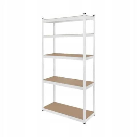 Regał metalowy magazynowy 5 półek 180x90x40 biały do 750 kg