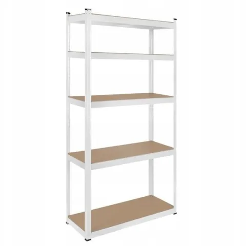 Regał metalowy magazynowy 5 półek 180x90x40 biały do 750 kg