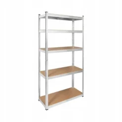 Regał metalowy magazynowy 5 półek 180x90x40 srebrny do 750 kg