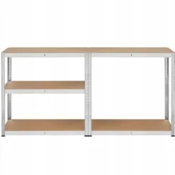 Regał metalowy magazynowy 5 półek 180x90x40 srebrny do 750 kg