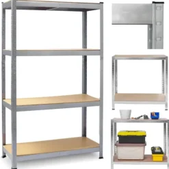 Regał metalowy magazynowy warsztatowy biurowy do garażu 135kg 150x75x30cm