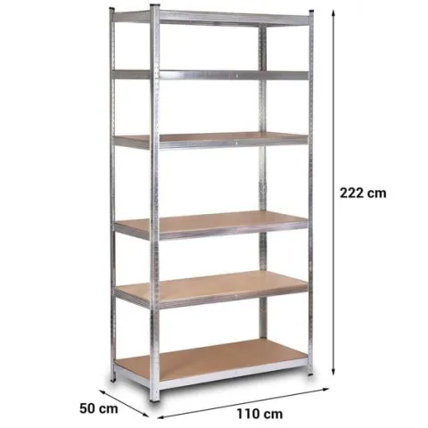 Regał metalowy magazynowy 222 x 110 x 50 cm Humberg HR-815