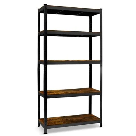 Regał metalowy magazynowy 180 x 90 x 40 cm Humberg HR-852 czarny