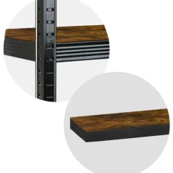 Regał metalowy magazynowy 180 x 90 x 40 cm Humberg HR-852 czarny