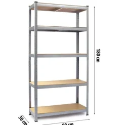 Regał metalowy magazynowy 180 x 90 x 30 cm Humberg 4843