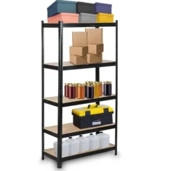 Regał metalowy magazynowy 180 x 90 x 40 cm Humberg HR-813 czarny
