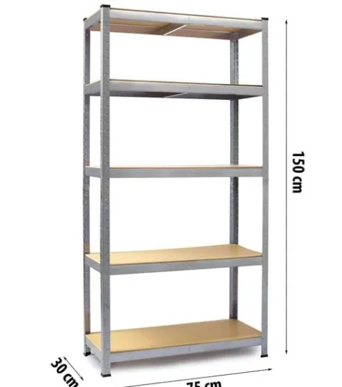 Regał metalowy magazynowy 150 x 75 x 30 cm Humberg HR-810
